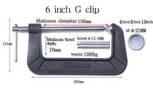 Alat Desktop portabel kualitas tinggi untuk tempa pekerjaan kayu pekerjaan kayu berat klem <span class=keywords><strong>C</strong></span> G klem logam inci - Product Image 6