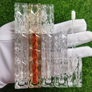 CY333 Stok MOQ 100PCS Baru Bentuk Kristal Bening 2.5ML Tabung Lipgloss Kosong Grosir Botol Lip Gloss Persegi Dengan Kotak Kertas - Product Image 1