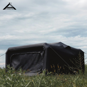 Tenda Luar Ruangan Hitam Kustom Desain Rumah Tiup Mewah Tahan Air dengan Jendela dan Pintu Berjaring Cocok untuk 4-6 Orang - Product Image 6