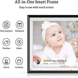 Khung 10.1 Inch Thông Minh Khung Ảnh Kỹ Thuật Số Wifi Màn Hình Cảm Ứng Từ Xa Ứng Dụng Điều Khiển Đám Mây Sync Video Âm Thanh Phát Lại Chức Năng Đồng Hồ - Product Image 5