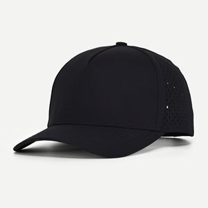 Casquettes de golf imperméables à séchage rapide à 5 panneaux avec logo personnalisé, perforations découpées au laser, casquettes de baseball performantes - Product Image 4