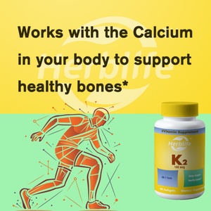 Vente chaude OEM - Personnalisable - Vitamine K2 100 mcg, compléments alimentaires pour la santé des os, 60 gélules molles, 60 jours de provision - Product Image 3