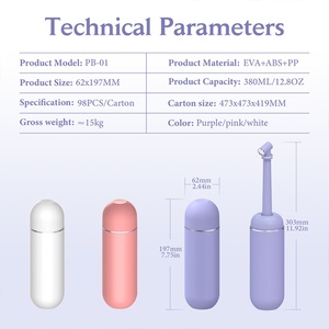 Botella de Viaje Portátil Redsack de 380 ml, Gran Capacidad, Impermeable, Material EVA+PP, Mini Bidé con Rociador para las Fiestas de Acción de Gracias - Product Image 5