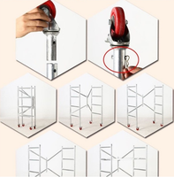 Échafaudage mobile Xinxing, tour d'échafaudage robuste en aluminium, roues verrouillables, plateforme réglable, travaux de construction 500