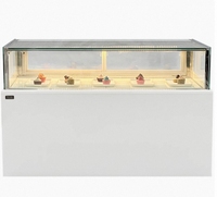 Vitrine Réfrigérée Commerciale Simple Couche Carrée en Verre à Refroidissement par Air avec Contrôle Numérique pour Pâtisserie