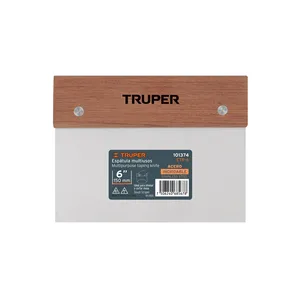 Espátulas rectangulares de acero inoxidable Juego de utensilios de cocina con mango de madera ecológico de 6x3 cucharones para uso doméstico - Product Image 1