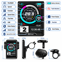 Kit de conversion de moto électrique avec moteur moyeu 5000W, moteur de roue sans balais sans engrenage à enroulement 3T avec contrôleur à écran LCD couleur