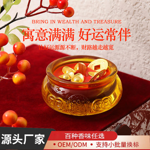 เทียนหอมกลิ่นนอร์เทิร์นมู เทรเชอร์โบวล์ ดีไซน์แท่งทองคำ ทำจากขี้ผึ้งถั่วเหลือง ของตกแต่งบ้าน ของขวัญ - Product Image 4