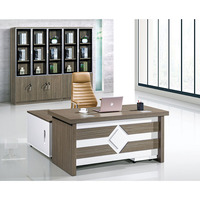 Escritorio Esquinero Ejecutivo Moderno, Espacio de Trabajo Eficiente, Escritorio de Oficina de Madera Sólida Ecológico, Aumenta la Productividad