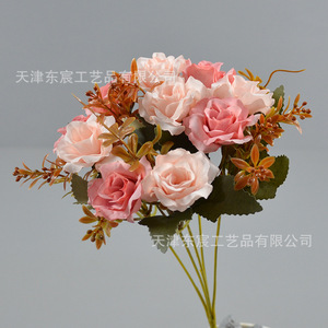 Bouquet de roses en diamant Dongchen Crafts, 30 cm-100 cm, fleurs en soie, décoration de mariage et de maison - Product Image 4