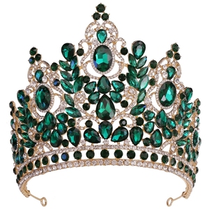 Corona Grande de Aleación Roja Real, Corona de Reina, Corona de Concurso de Miss Universo, Tiara - Product Image 5