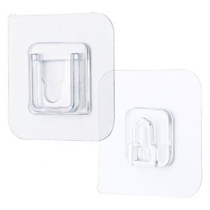 Ganchos Adhesivos Transparentes de PVC Multifuncionales, de Una Sola Capa, Resistentes al Agua, Removibles, para Colgar en la Pared de la Cocina, para Herramientas - Product Image 1