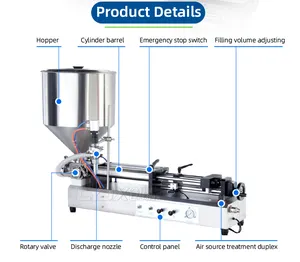 CYJX अर्ध स्वचालित आइस क्रीम पानी तरल शहद रस सॉस शीतल पेय टमाटर का पेस्ट भरने की मशीन