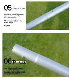 Palas de remo extendidas y engrosadas, remos de doble cabezal de aleación de aluminio para kayaks, tablas de surf y canoas - Product Image 6