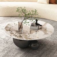 Table d'appoint ronde en acier inoxydable pour salon, hôtel, balcon – Style minimaliste et luxueux