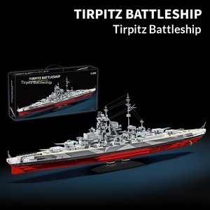 12GO98005 Série Militaire Seconde <span class=keywords><strong>Guerre</strong></span> Mondiale Bismarck Bateau de <span class=keywords><strong>Guerre</strong></span> Porte-Aviateurs Puzzle Blocs de Construction Modèle Jouet - Product Image 6