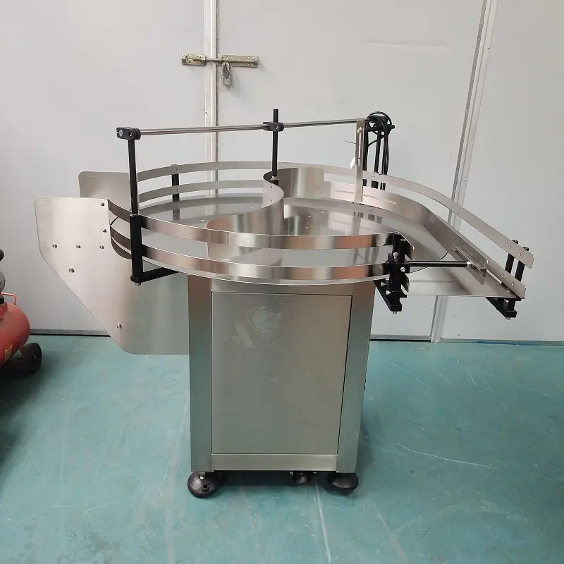 Automatic Round Rotary Turntable Bottle Feeder Machine / Unscrambling Collecting Turning Table Electric Motor Provided Guangdong