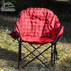 Chine fournisseur coussin chauffant pliant salon hiver acier lune rembourré aller à l'extérieur extra large <span class=keywords><strong>chaise</strong></span> de <span class=keywords><strong>camping</strong></span> à dossier haut confortable - Product Image 1