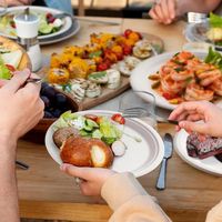 Assiettes jetables biodégradables 100 % écologiques en amidon de maïs, blanches, 6, 7, 8, 9, 10 pouces, pour fêtes et voyages