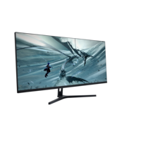 34 pouces plat MVA 3440*1440 165hz Gmaing moniteur Pc avec lumière LED à l'arrière