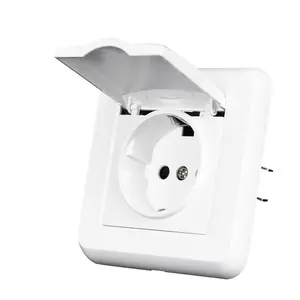 Lampu penutup soket rumah pintar colokan dinding 16A Sonoff Smart Plug kaca diperkuat Zhejiang standar Eu tahan air 220V 3 tahun 2 buah