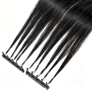 Boucles d'extension capillaire professionnelles 6D 2ème Génération - Connecteurs invisibles haute résistance, clips les plus rapides sans trace, équipement <span class=keywords><strong>de</strong></span> <span class=keywords><strong>salon</strong></span> - Product Image 4