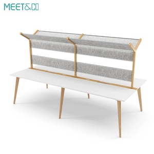 Customized Modern 4-Person Convertible Office Cubicle Extendable Modular Workstation Desk <b>Table</b> Panel Wire Management for Home - Product Image 5