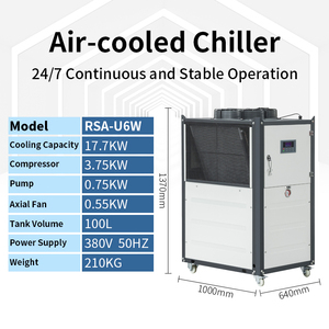 Enfriador Industrial Compacto U6W de 6HP Refrigerado por Aire que Ofrece un Rendimiento Confiable para Sistemas de Enfriamiento de Equipos Láser - Product Image 2
