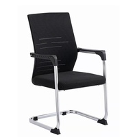 Chaise de bureau en maille de style moderne contemporain avec conception en tissu Base en métal à hauteur réglable sans accoudoirs pour la maison ou le bureau