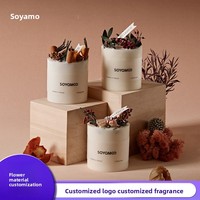 Lilin Aromaterapi Bunga Abadi Suasana Rumah Tangga yang Nyaman, Hiasan Lilin Kedelai Romantis dengan Logo Kustom, Aroma Mawar, Jeruk, dan Kayu Manis