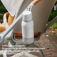Hervidor Inalámbrico Portátil para Calentar Leche de Bebé, 500 ml, Temperatura Ajustable, Recargable, Calentamiento Rápido para Diversas Necesidades de Preparación