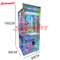 Machine à griffes d'arcade économique en métal pour parc d'attractions, à monnayeur, avec support de langue anglaise et lumière clignotante