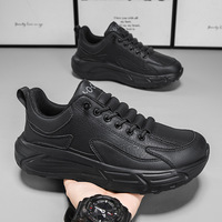 Chaussures de course en cuir grande taille 40-47 avec doublure en mesh pour pieds larges et épais, chaussures décontractées pour hommes, style pieds nus