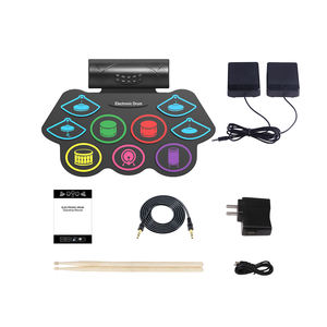 Gran oferta, Mini batería eléctrica integrada, almohadilla de práctica, batería de tambor, tambor enrollable de mano <span class=keywords><strong>Musical</strong></span> - Product Image 4
