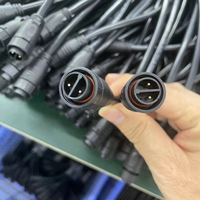 Cable de PVC M16 para exteriores, conector impermeable IP66/IP67, 2, 3, 4, 5 pines, rosca macho, hembra, 10A, corriente nominal, contacto de latón
