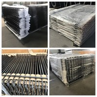 Panel de Cerca de Acero Galvanizado de Nuevo Diseño, 6 pies x 8 pies, Cerca de Hierro Forjado con Recubrimiento en Polvo para Jardín, Seguridad del Patio y Delimitación
