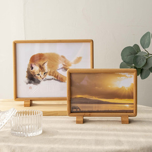 <span class=keywords><strong>Cadre</strong></span> <span class=keywords><strong>photo</strong></span> transparent double face 6 pouces 7 <span class=keywords><strong>Cadre</strong></span> <span class=keywords><strong>photo</strong></span> rond en bois massif à mortaise magnétique - Product Image 4