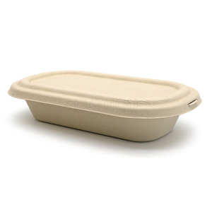 Bagasse Bowl 850ml Biodegradable Compostable Sugarcane Bagasse Paper Salad Bowl