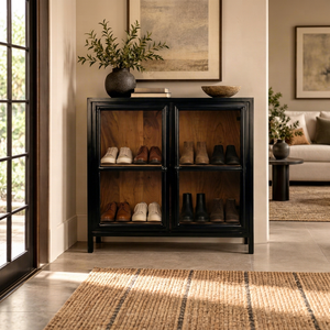 Aparador de Estilo Industrial de Madera y Metal, Mueble Clásico para Sala de Estar o Pasillo, Armario para Zapatos - Product Image 1