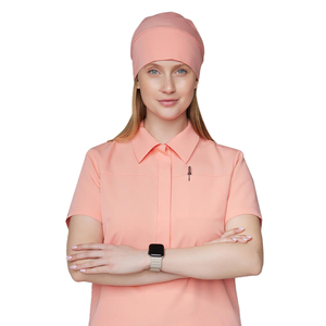 Gorro de enfermera Bouffant de tela tejida Premium Comfort YH para profesionales médicos banda elástica ajustable transpirable para cirugía - Product Image 3