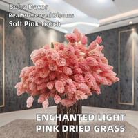 Fleurs séchées du fabricant : Queue de lapin rose corail (Lagurus), style pampa, touffe moelleuse, pour décoration intérieure, réutilisable