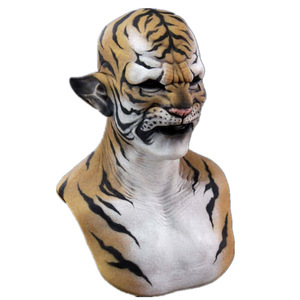Máscara <span class=keywords><strong>de</strong></span> látex <span class=keywords><strong>de</strong></span> tigre <span class=keywords><strong>de</strong></span> Halloween, máscara facial <span class=keywords><strong>de</strong></span> <span class=keywords><strong>bestia</strong></span> <span class=keywords><strong>de</strong></span> terror para fiesta, Navidad, Pascua, Cosplay, Material <span class=keywords><strong>de</strong></span> látex para disfraces - Product Image 6
