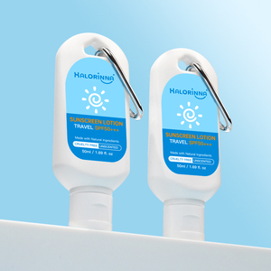 HALORINNA <span class=keywords><strong>Crema</strong></span> <span class=keywords><strong>Solare</strong></span> con Moschettone 50ml SPF 50 con Clip, Formato <span class=keywords><strong>da</strong></span> <span class=keywords><strong>Viaggio</strong></span> per Sport all'Aperto - Product Image 1