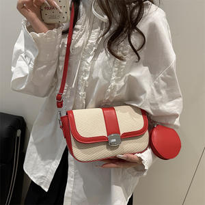 2025 Trending Fashion Contrast Color Crossbody <b>Handbags</b> With <b>Purse</b> Ladies Bag <b>Set</b> Shoulder Bag For Women - Product Image 2