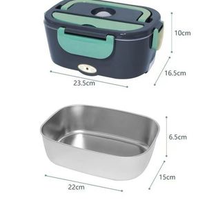 Boîte à lunch électrique portable transfrontalière pour voiture et maison, chauffante, en acier inoxydable de qualité alimentaire, isolée, en ABS/plastique - Product Image 2