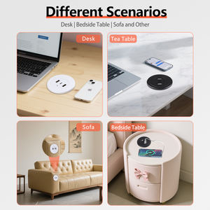 45mm USB Typ C Handy Aufladen Steckdose Desktop Round Design Mini 2 USB Möbel Ladegerät mit EU Adapter für Sofa - Product Image 6