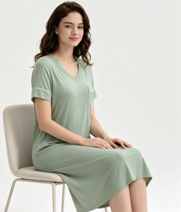 Pijamas de Bambú para Mujer, Conjunto de Pijama de Fibra de Bambú Suave, Ropa de Dormir de Nueva Llegada - Product Image 2