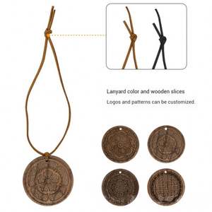 Pendentif diffuseur d'arômes pour voiture en bois de noyer noir durable, pour grille d'aération, cadeau créatif - Product Image 3