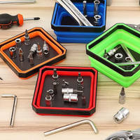 Plateau magnétique pliable en silicone de haute qualité pour maintenir en toute sécurité divers objets métalliques, bols en silicone carrés de 4,5 pouces
