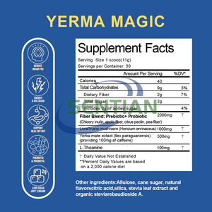 Poudre de thé Yerba Mate magique de fabrication OEM, probiotique, champignon crinière de lion, <span class=keywords><strong>L</strong></span>-théanine, saveur matcha fraise - Product Image 4